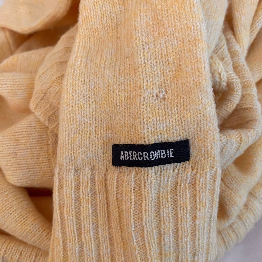 Vintage Abercrombie & Fitch Lambswool Sweater M Turtleneck Butter Yellow Y2K 90s - Picture 5 of 5